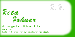 rita hohner business card